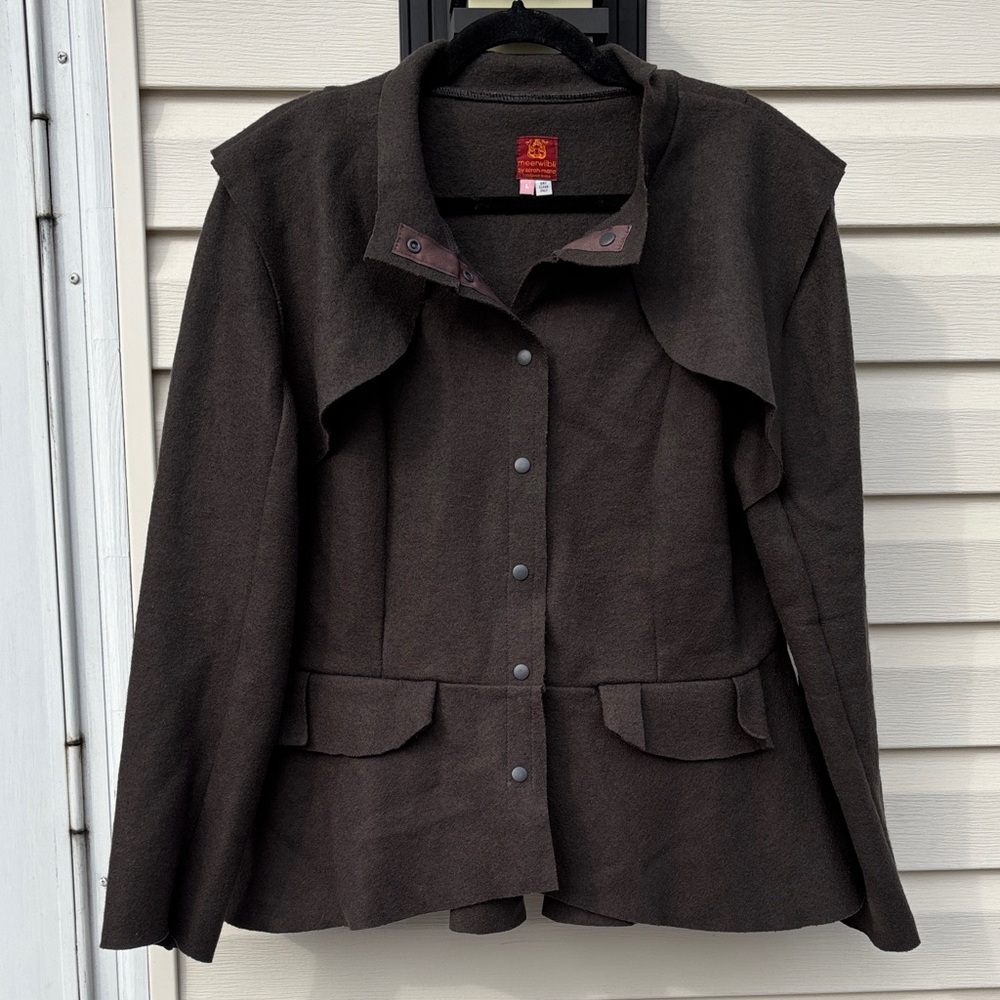 meerwiibli by Sarah Maria Ladies Brown Wool blend Jacket-Amazing!!